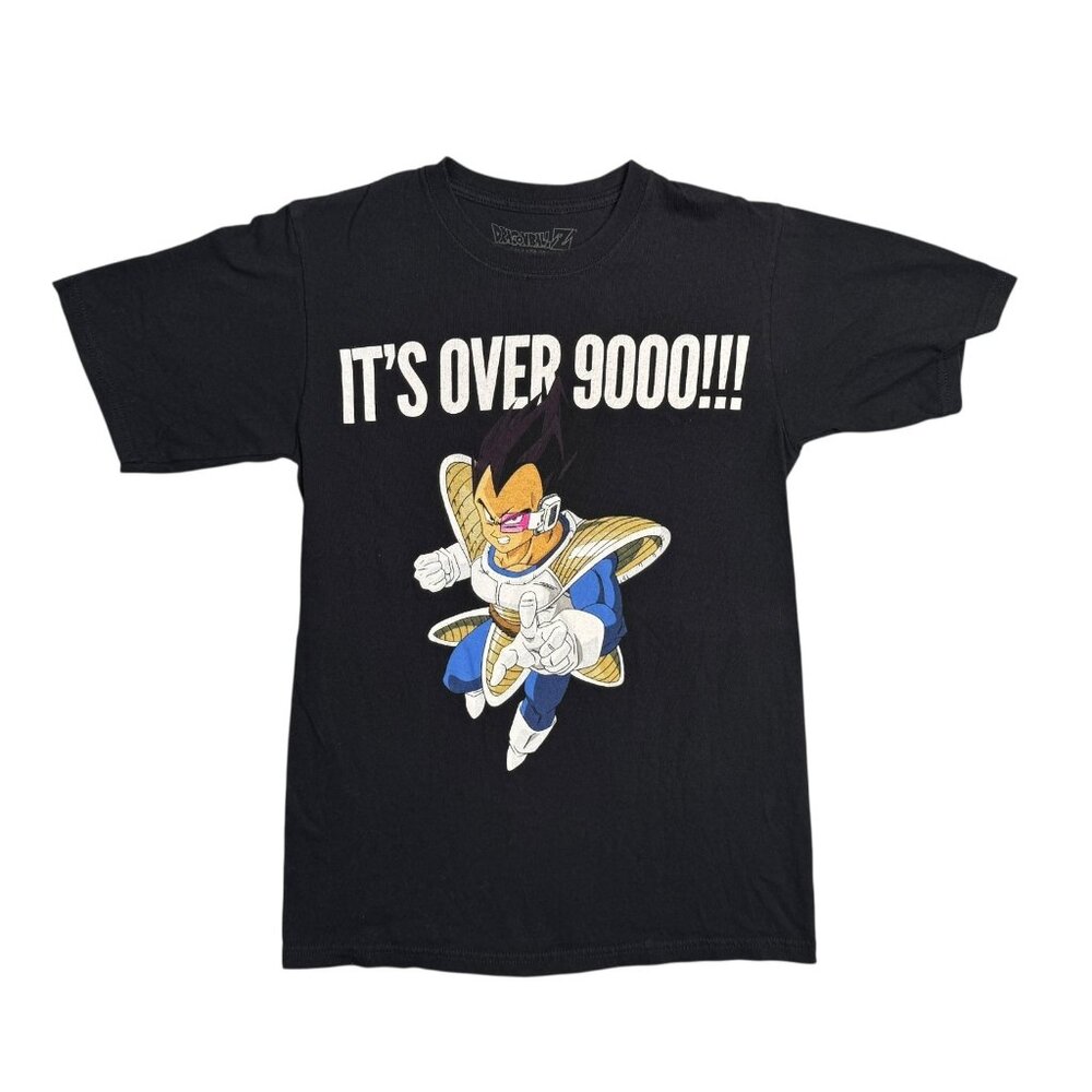 Dragon Ball Z T Shirt It's Over 9000 Size Small Black Ripple Junction Vegeta